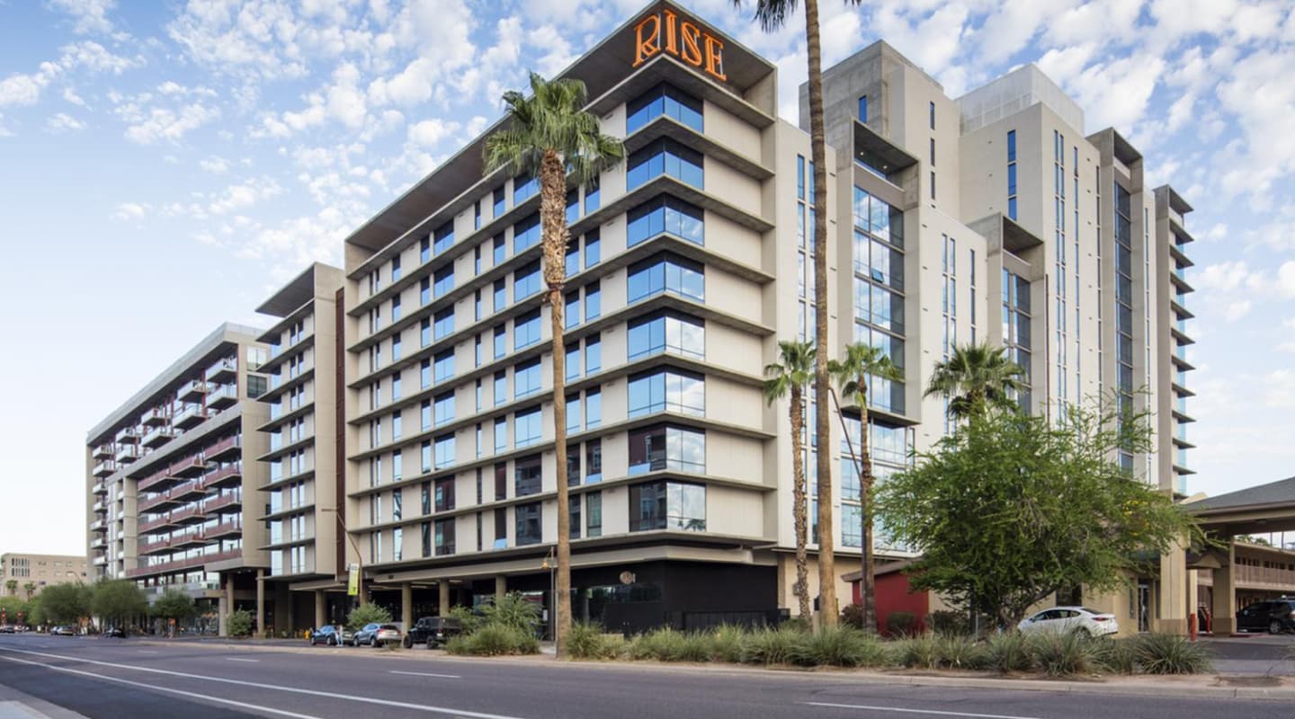 Outside of a dorm building